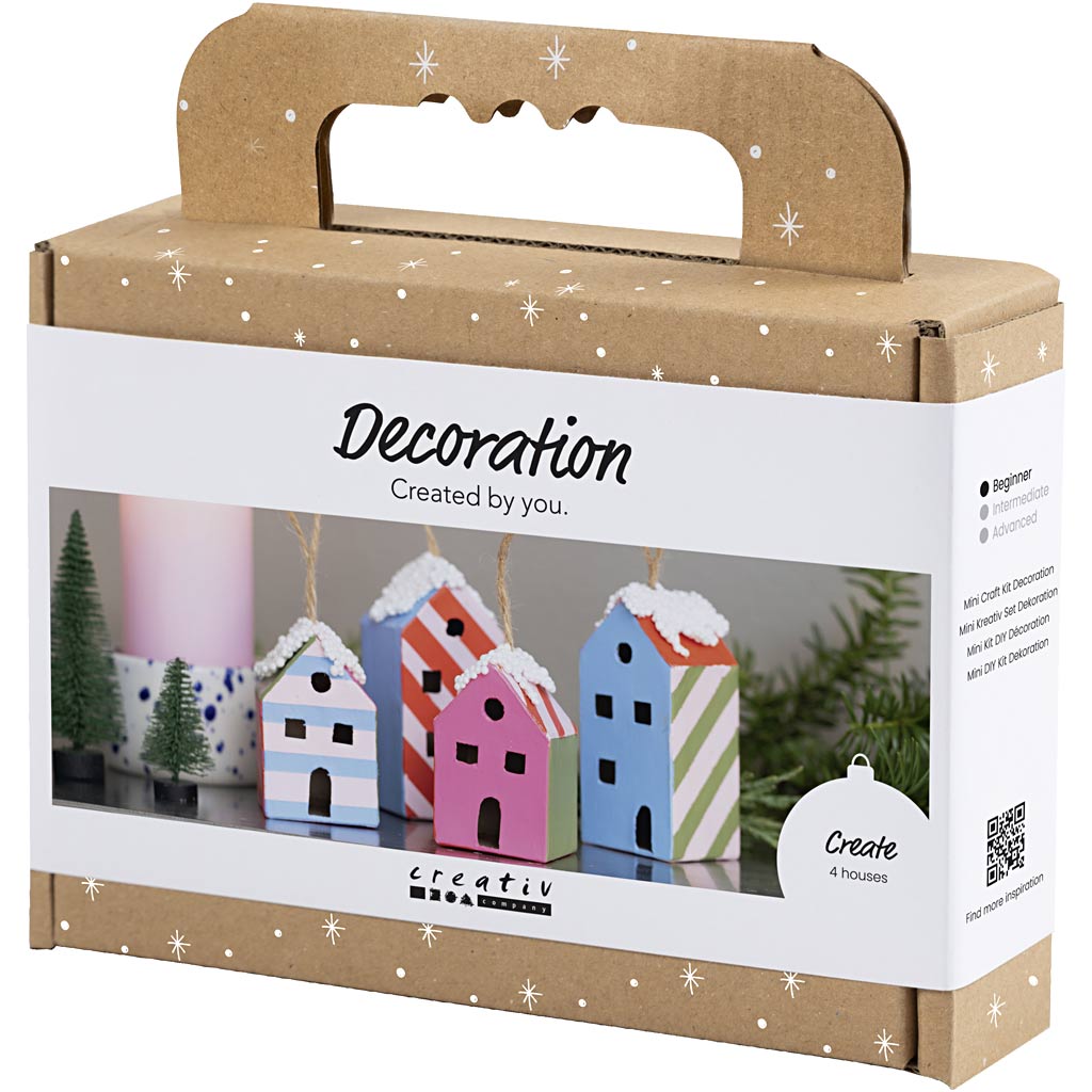 Mini Craft Kit Decoration, Houses, colorful
