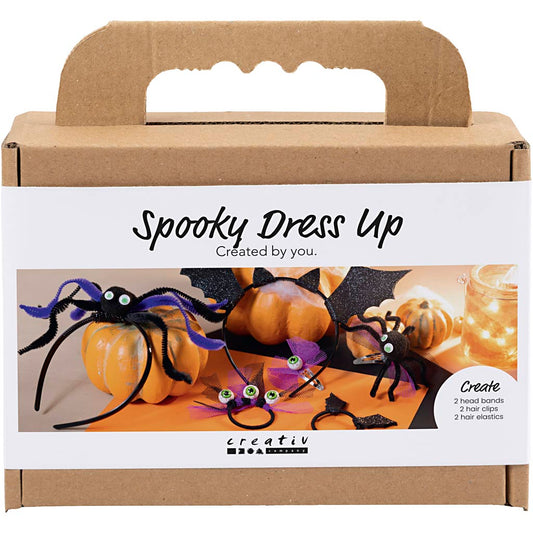 Mini Craft Kit Spooky Dress-Up, Headbands, hair clips and hair bands, black, lilac, purple