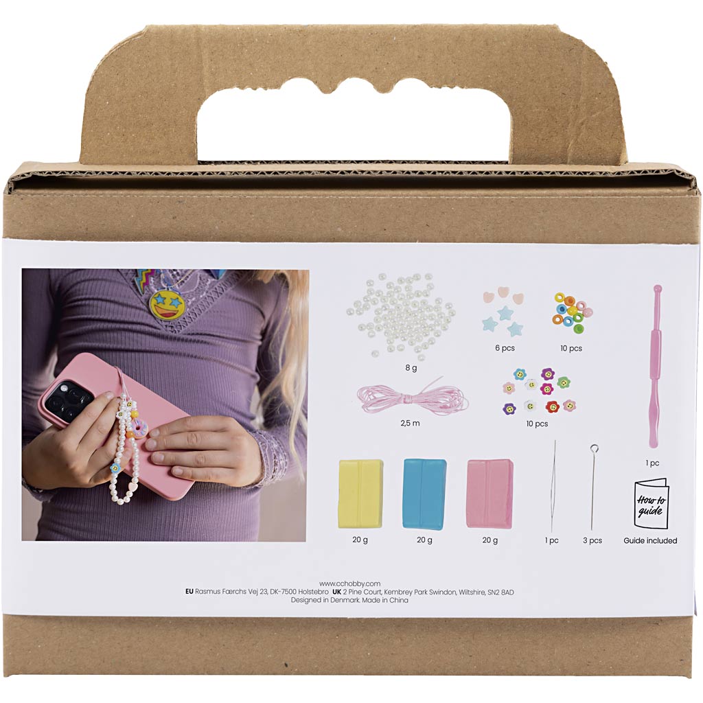 Mini Craft Kit Modelling, Mobile charm, assorted colours, 1 pack