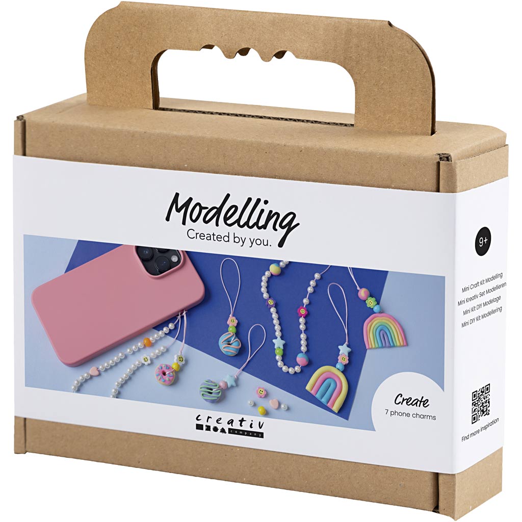 Mini Craft Kit Modelling, Mobile charm, assorted colours, 1 pack