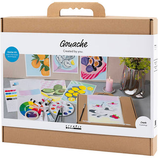 Starter Craft Kit Gouache, Paintings, assorted colours, 1 pack