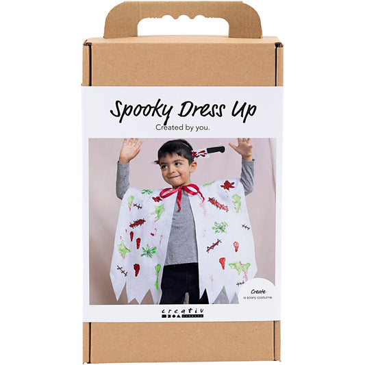 Craft Kit Spooky Costume, Cape and headband, assorted colours