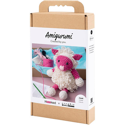 Craft Kit Amigurumi , Sheep, pink, off white
