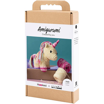 Craft Kit Amigurumi , Unicorn, rainbow colours