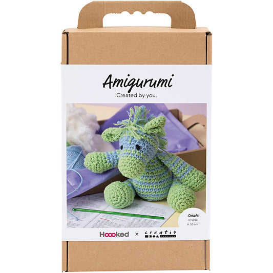 Craft Kit Amigurumi , Zebra , light blue, light green