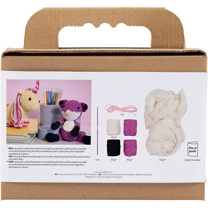 Craft Kit Amigurumi , Fox, black, plum