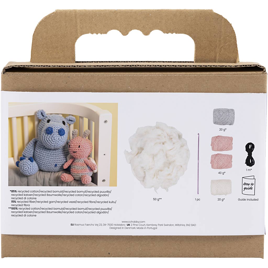 Craft Kit Amigurumi , Honeybee, pastel colours