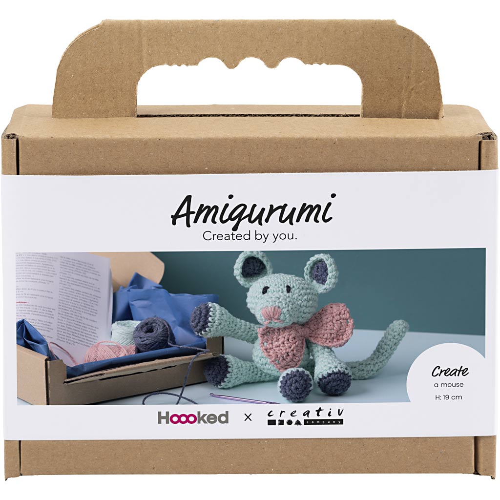 Craft Kit Amigurumi , Mouse, mint