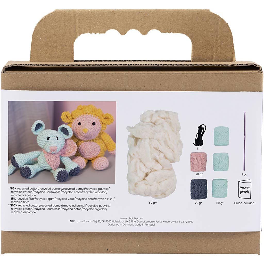 Craft Kit Amigurumi , Mouse, mint