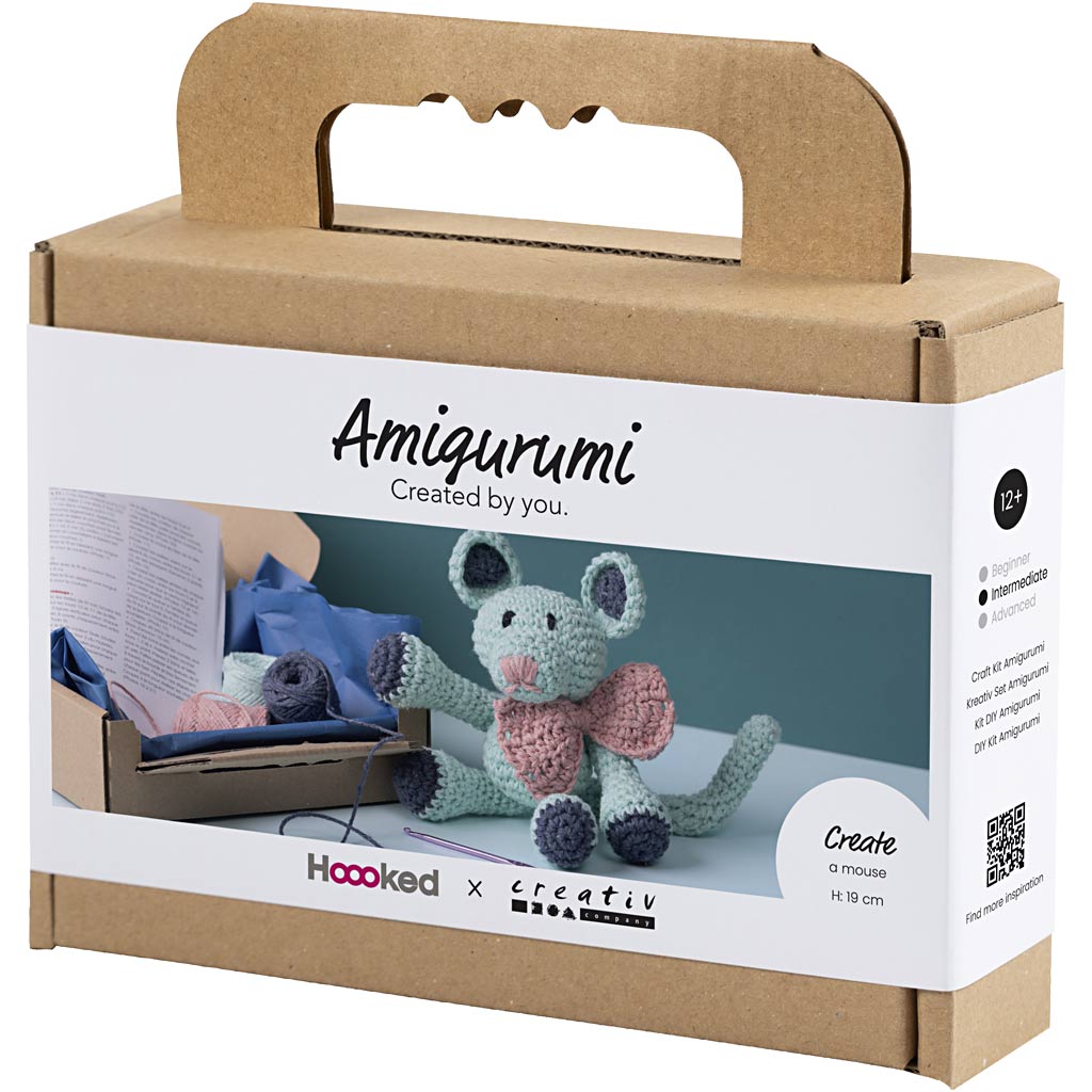 Craft Kit Amigurumi , Mouse, mint