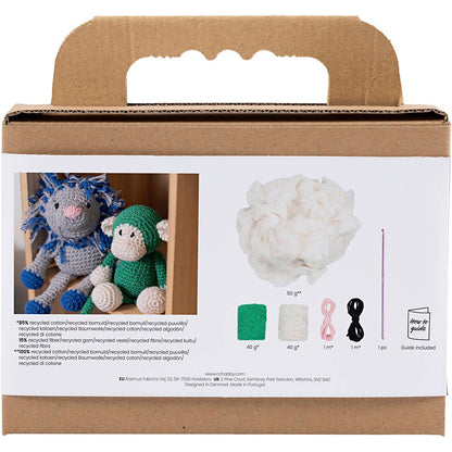 Craft Kit Amigurumi , Monkey, green, off white