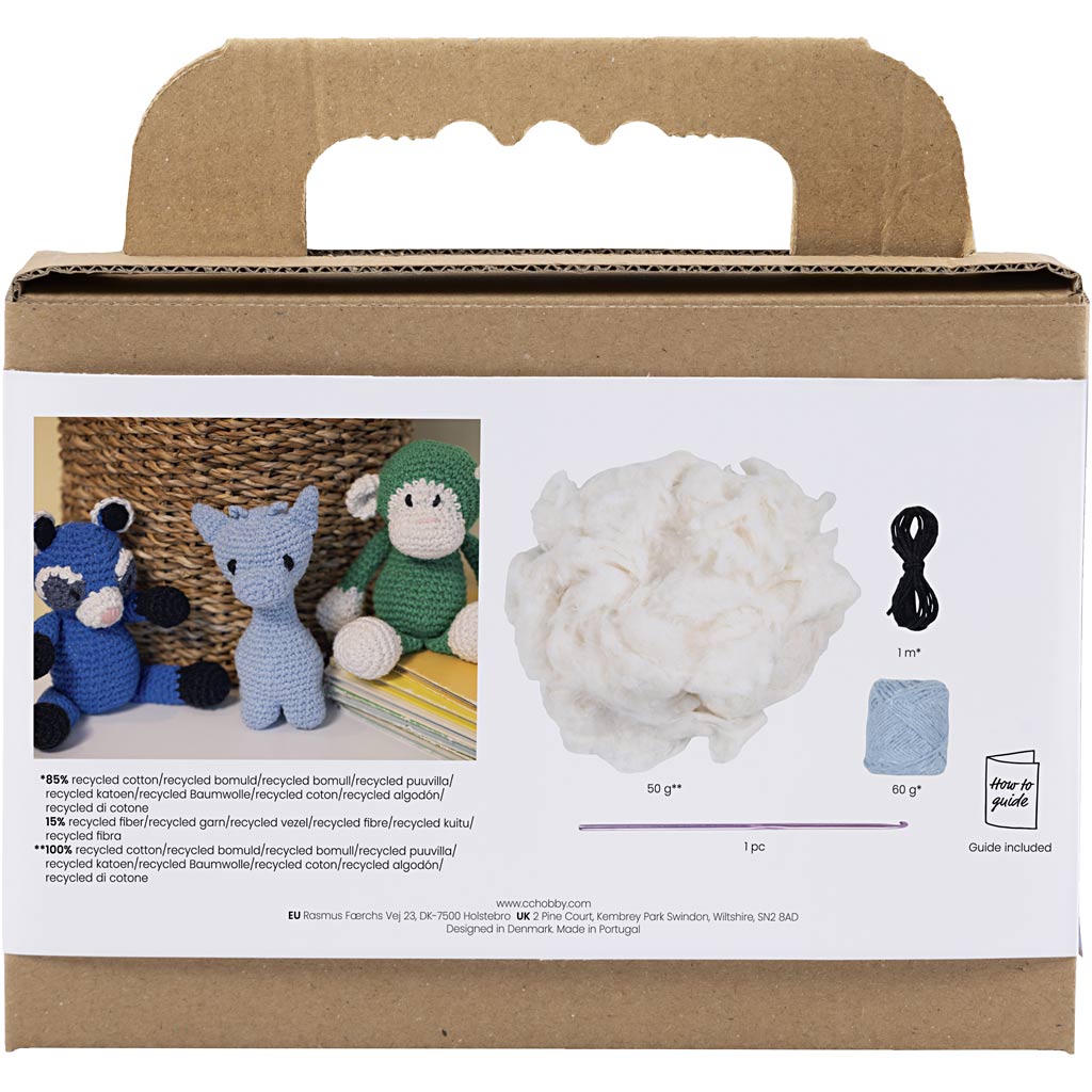 Craft Kit Amigurumi , Giraffe, light blue