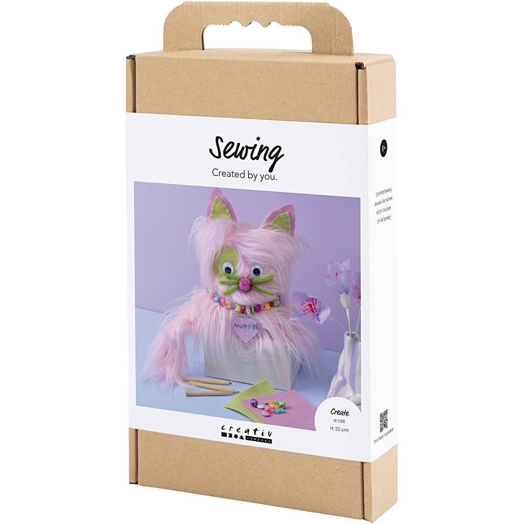 Craft Kit Sewing, Cat, assorted colours