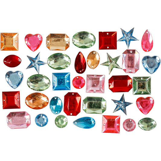 Creativ Rhinestone Mix – 10–17 mm Decorative Stones with Hole