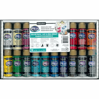 DecoArt Americana Brights Acrylic Paint x16 - Value Pack