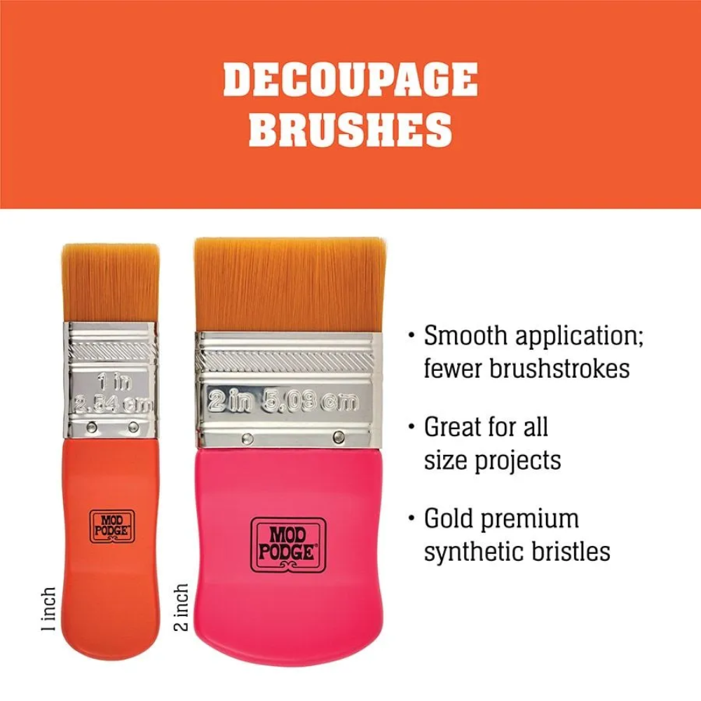 Mod Podge – Decoupage Brush Set (2 pc – 1" & 2")