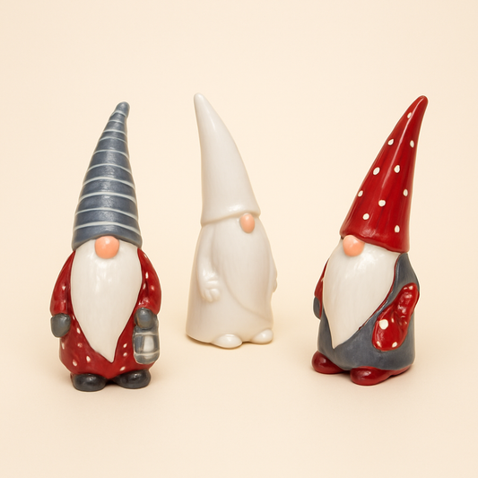 Christmas Nordic Gonk Santa – Bisque Blanks x8