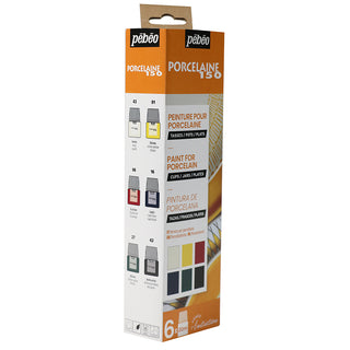 Pebeo Porcelaine 150 Initiation Set 6x20ml Assorted Colours