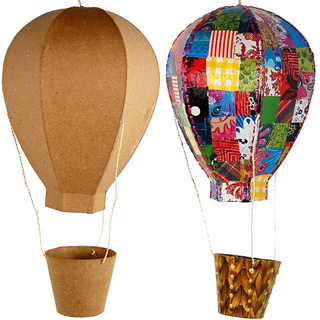 Hot Air Balloons - Papier Mâché  Blanks - Pack of 4