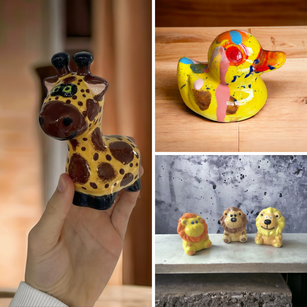 Party Time Animals – Bisque Blanks – Bulk Pack x72