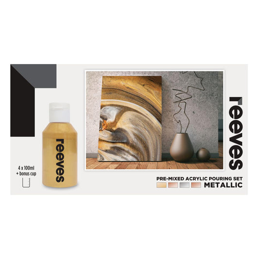 Reeves Pouring Acrylic Set 4 x 100ml