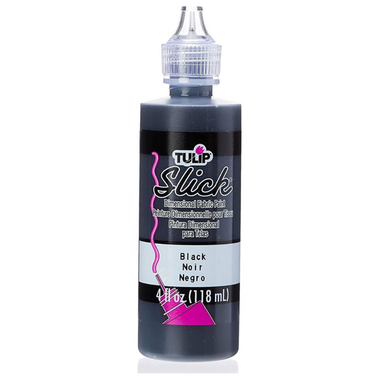 Tulip – Slick Black Dimensional Fabric Paint – 4 oz