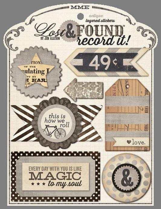 Antique Layered Stickers Sold in Singles