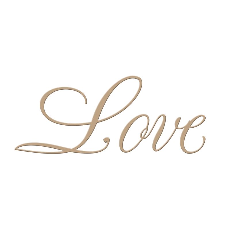 Copper plate Script Love Glimmer Plate