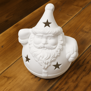 Father Christmas Tealight Holder – Bisque Blanks x12