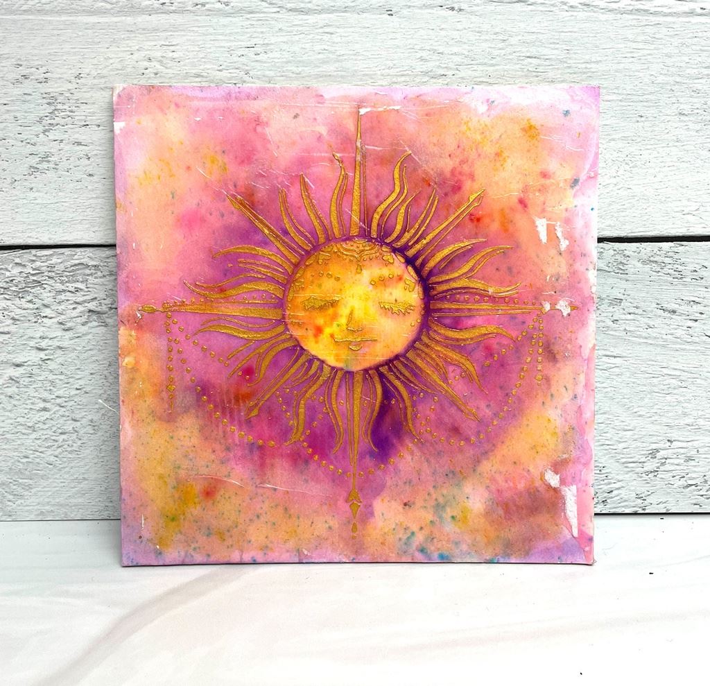 12x12 Stencil Celestial Sun