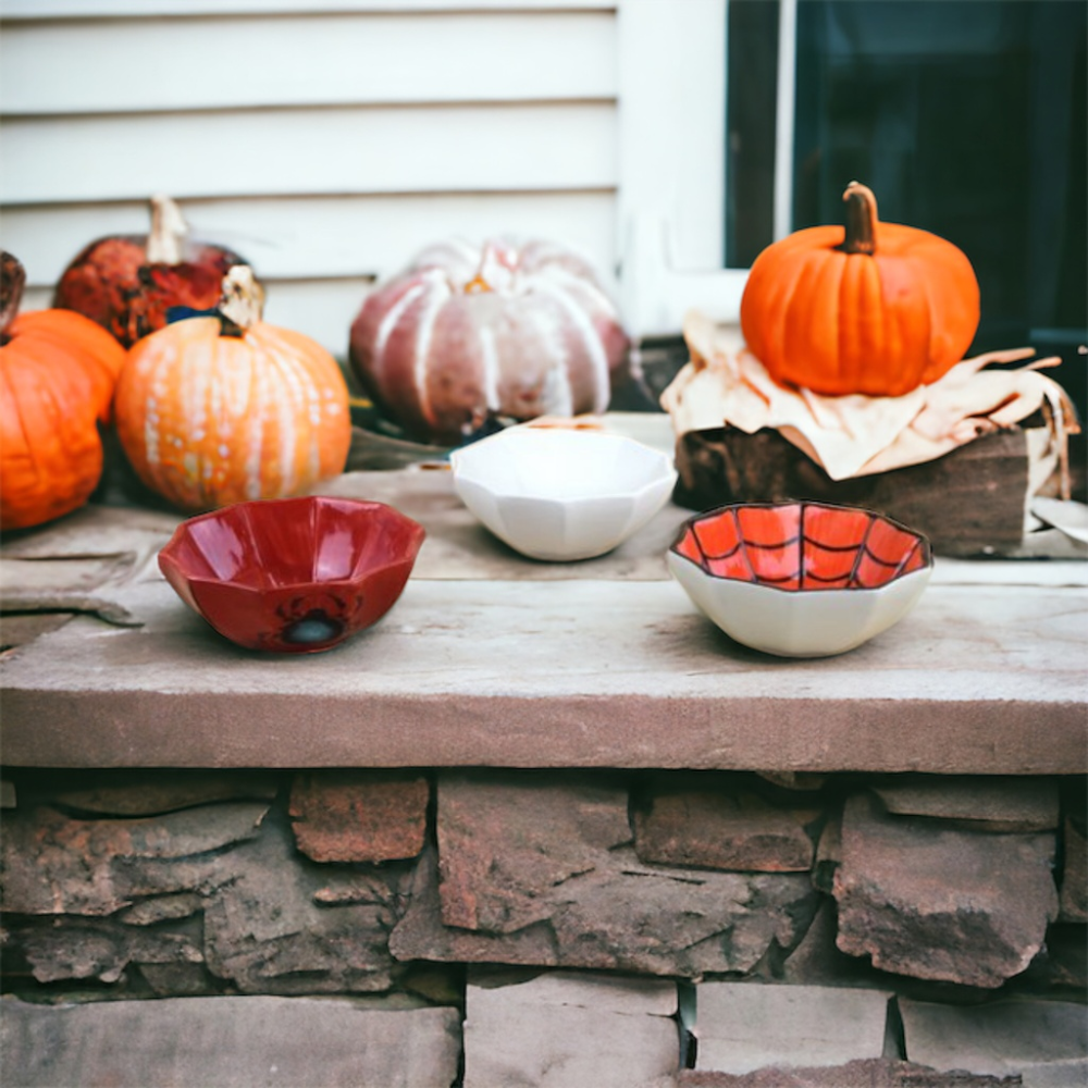 Cobweb Octagon Bowl – Bisque Blanks – Box of 12