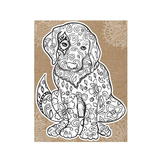 Puppy-Cards-Die cut Coloring