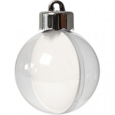 2 part Plastic Bauble - 5cm 10 pack