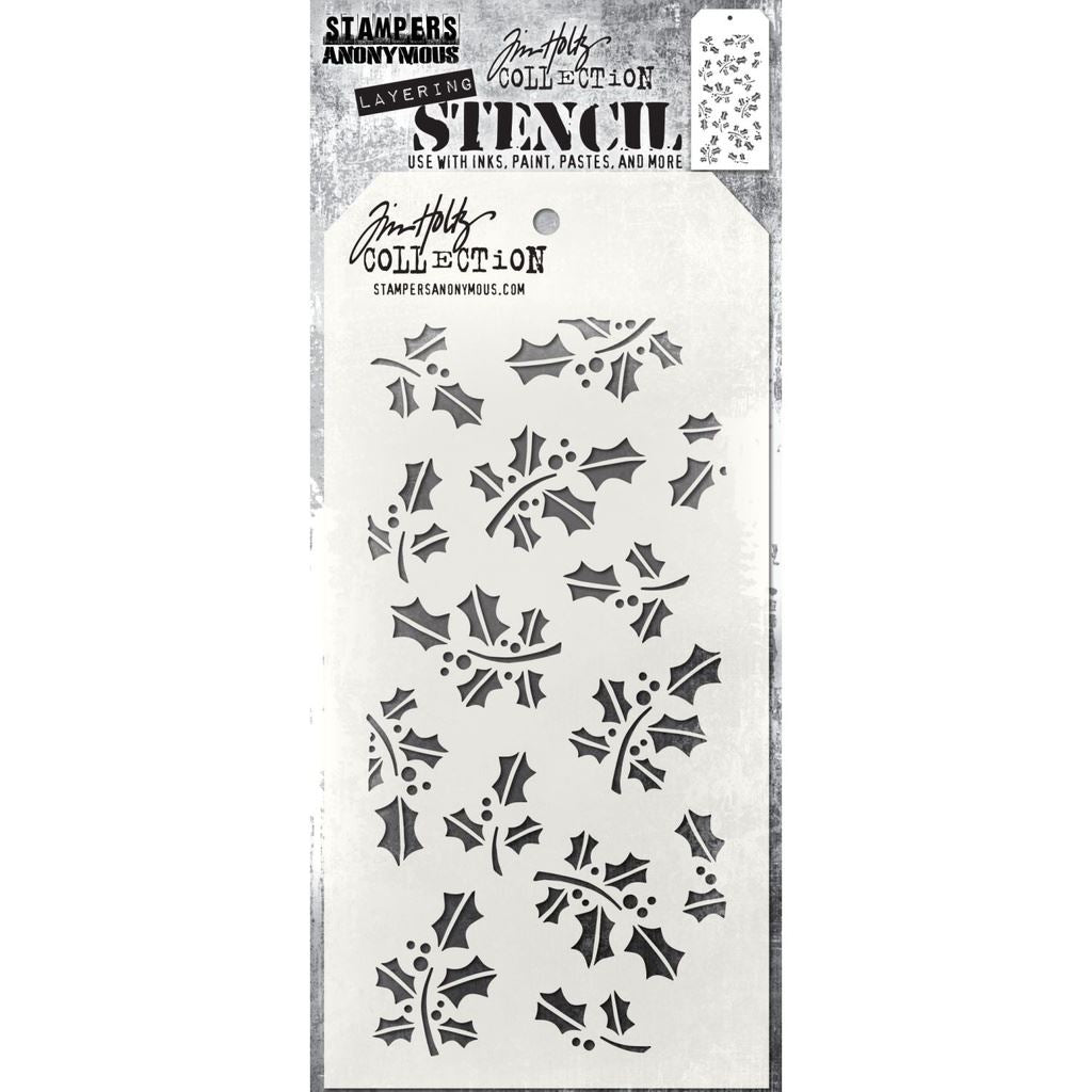 Hollyberry - Tim Holtz Layering Stencil