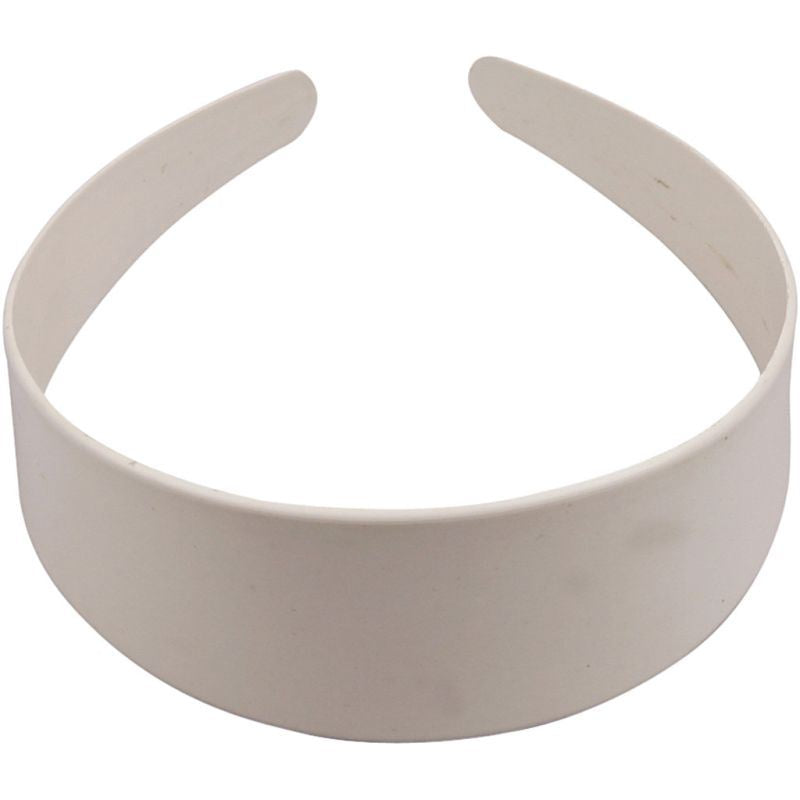 Hair Band, W: 48mm, 1 pc, white