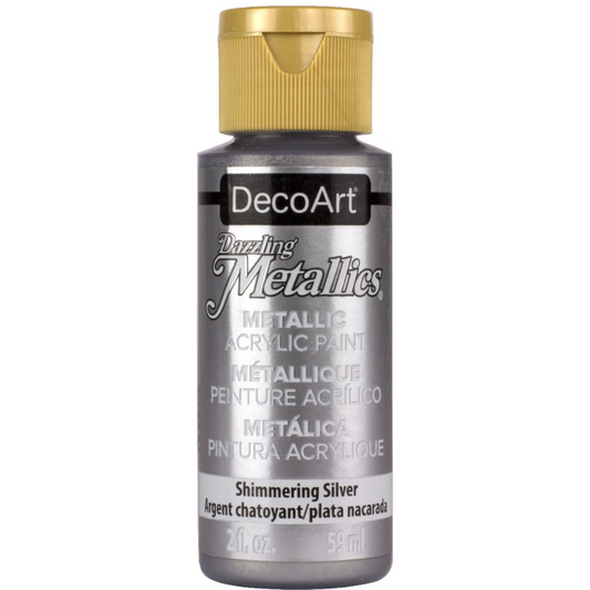 DecoArt Dazzling Metallics - Shimmering Silver 2oz