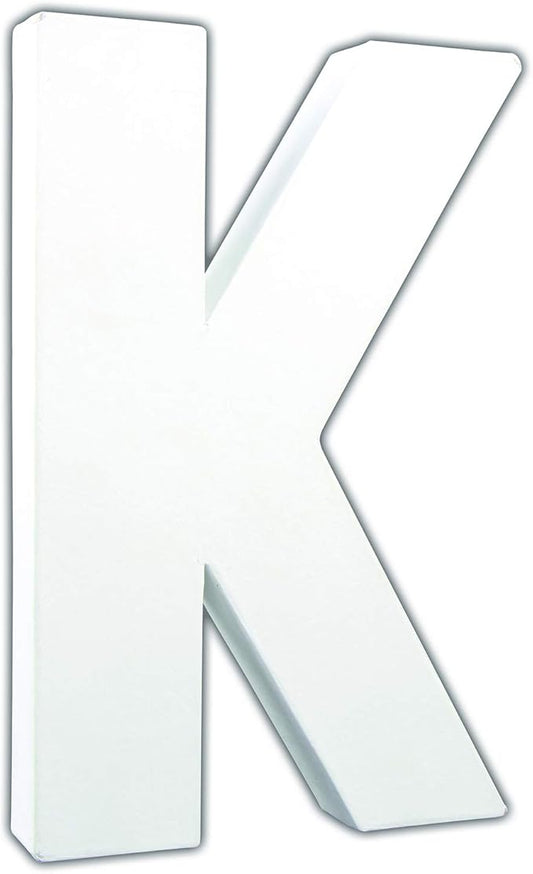 DecoPatch - Letter K - 20.5cm - White