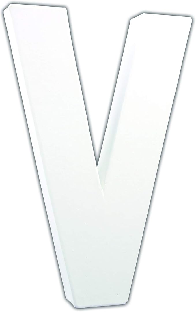 DecoPatch - Letter V - 20.5cm - White