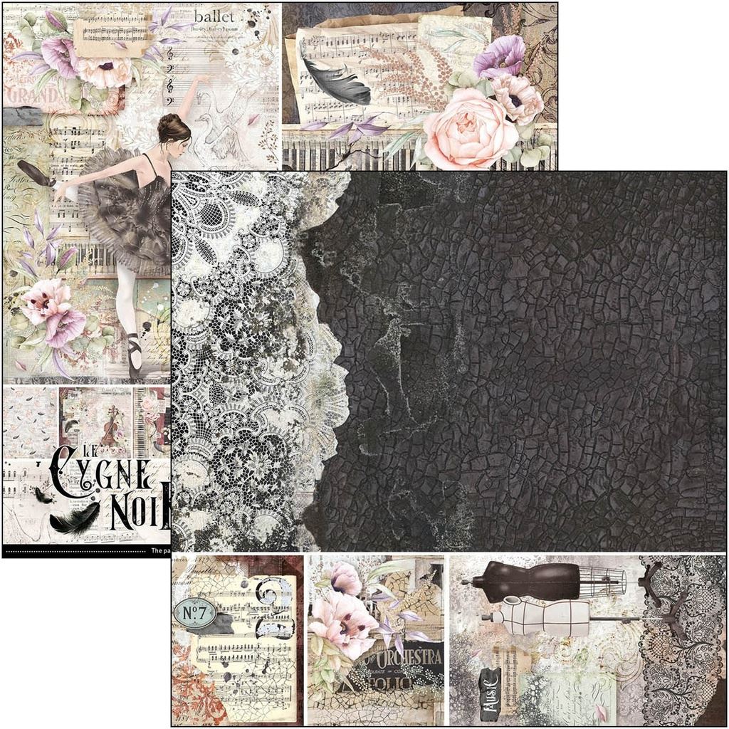 Cygne Noir (Black Swan) Paper Pad 8x8 12/Pack