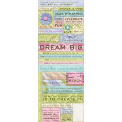 AB Sola Quilted Words Embossed Sticker