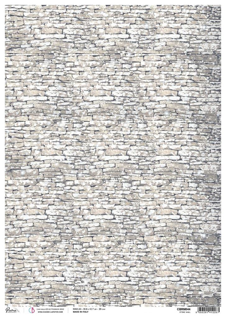 Rice Paper A3 Piuma Stone wall - 3 pack