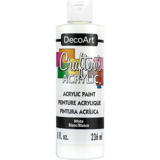 White - DecoArt Crafters Acrylic 8oz