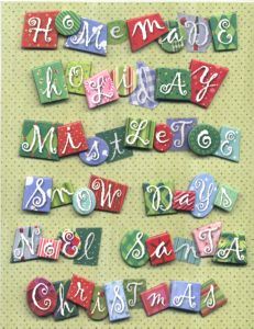 Christmas Word Dimensional Sticker