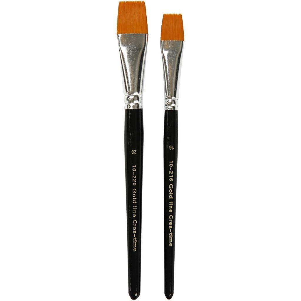 Flat Brush Size 16 and 20