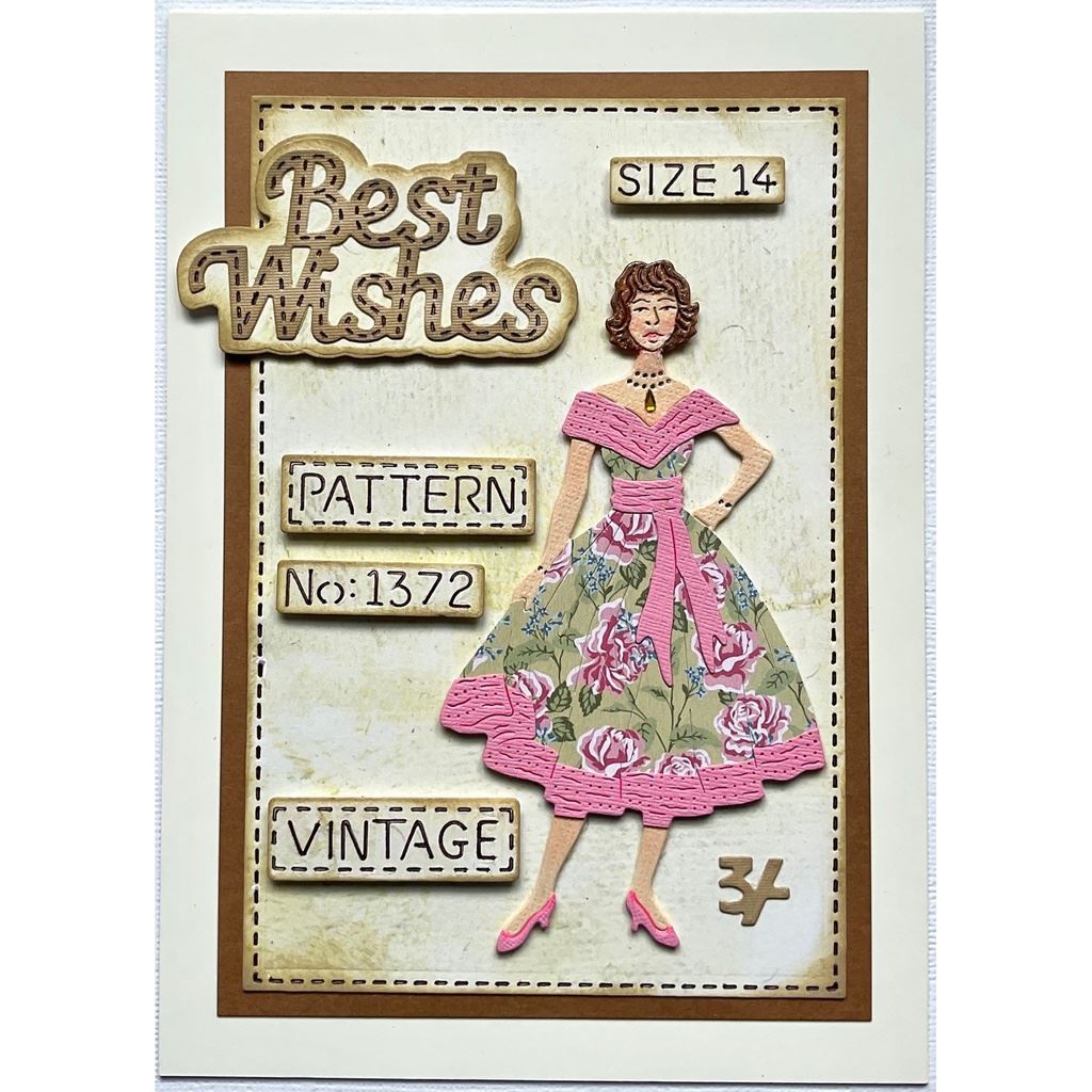 Vintage Dressmaking Pattern Sweet Dixie Cutting Die