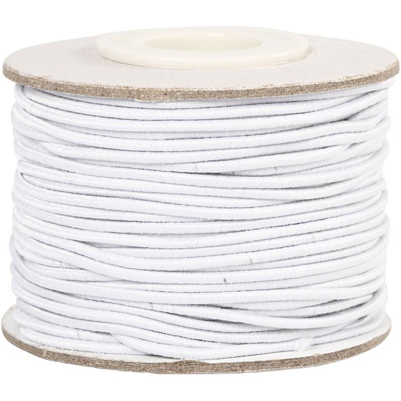 Elastic Beading Cord 1mm x 25m white