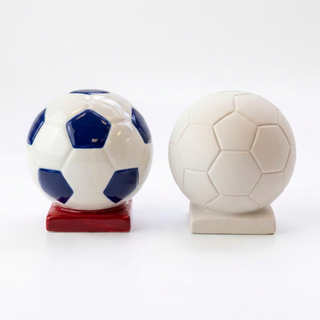 Football Money Box on Stand – Bisque Blanks x6
