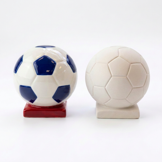 Football Money Box on Stand – Bisque Blanks x6