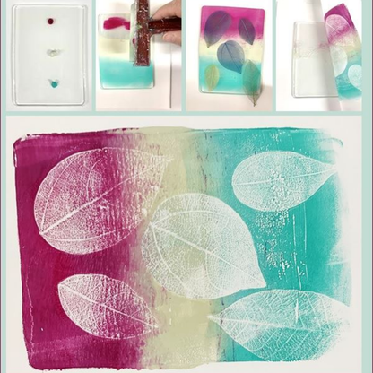 Gelli Arts Leaf printing kit