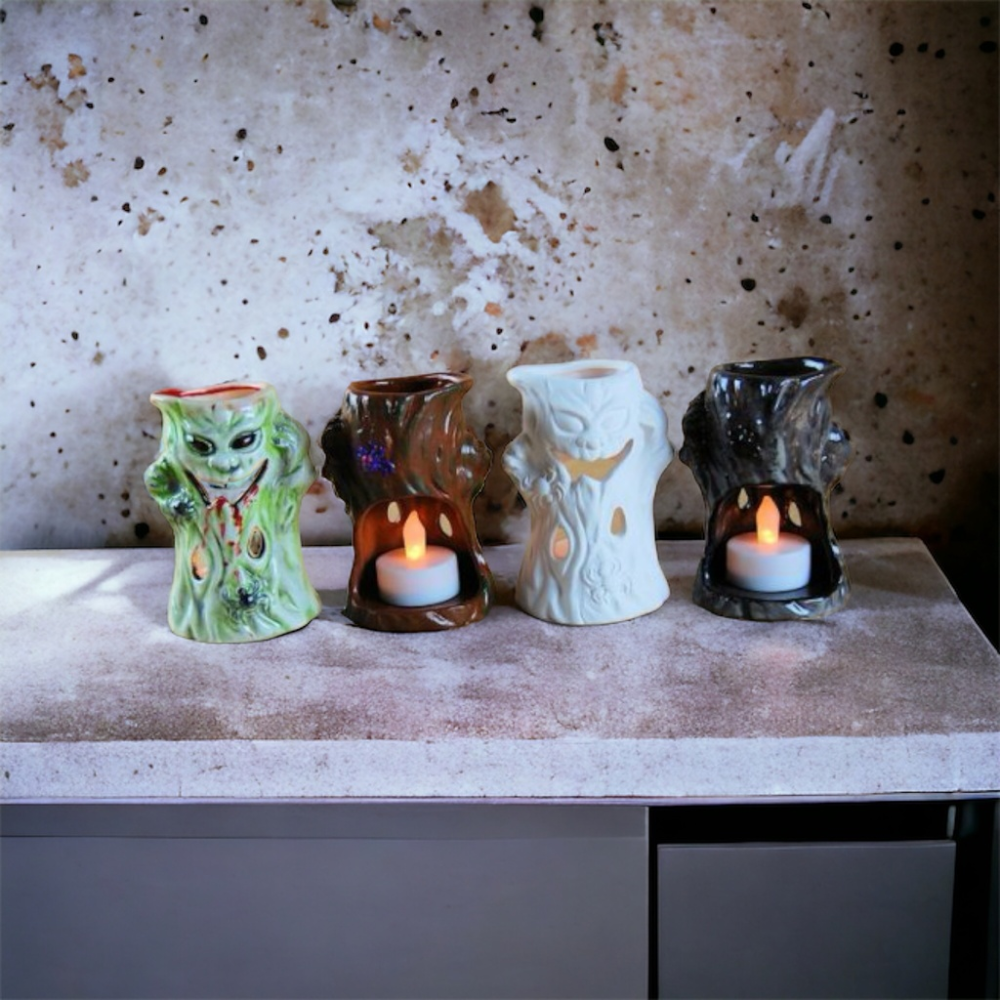 Ghost Tree Tealight Holder – Bisque Blanks – Box of 6